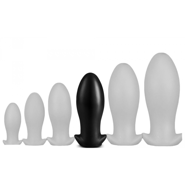 Saurus Egg XL Plug de Silicone 16,5 x 7,3cm Preto