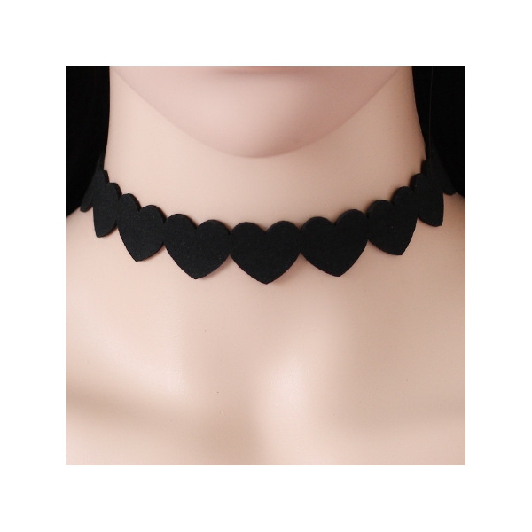 Black Heart Choker BLACK