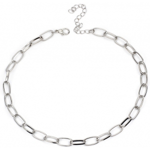 Joy Jewels Hollow Ring Metal Necklace SILVER