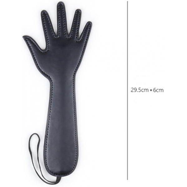 Black Leather Emulational Hand Paddle