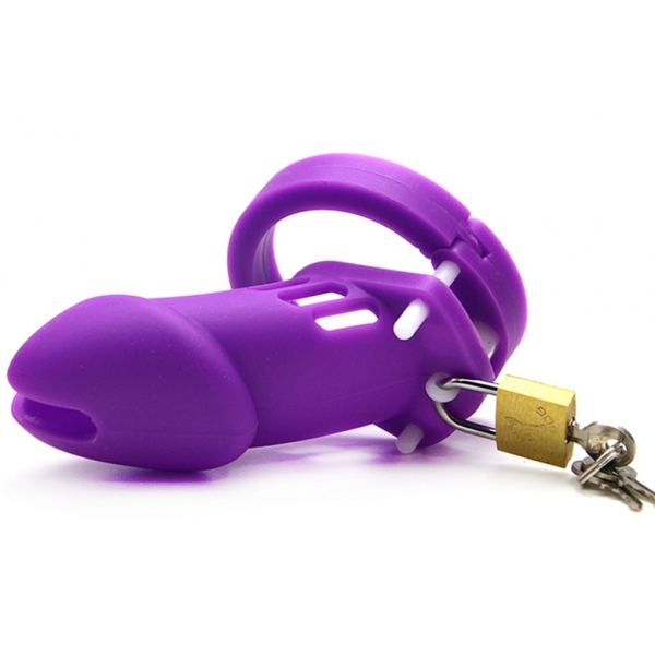 CB-6000 Silicone Male Chastity Cage PURPLE