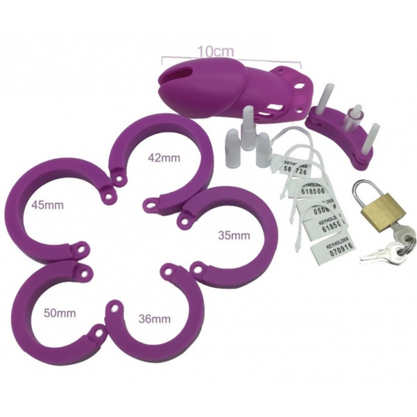 CB-6000 Silicone Male Chastity Cage PURPLE