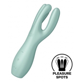 Satisfyer Klitoris-Stimulator Threesome Satisfyer 14cm Grün