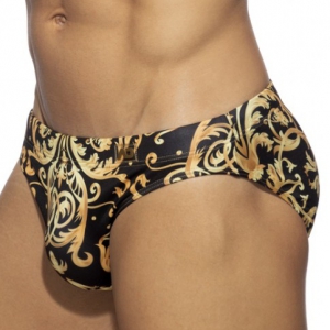 Addicted VERSAILLES Black-Gold Bathing Panties