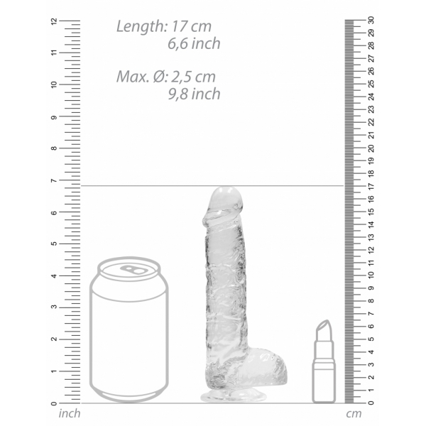 Dildo Crystal Clear 12 x 3cm Transparent