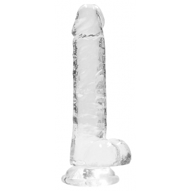 Real Rock Crystal Dildo Crystal Clear 14 x 3,5 cm trasparente