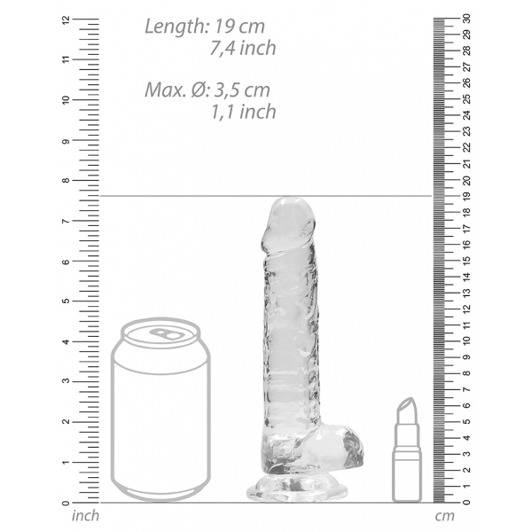 Dildo Crystal Clear 14 x 3,5cm Transparente