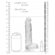 Crystal Clear Dildo 16 x 4cm Transparent