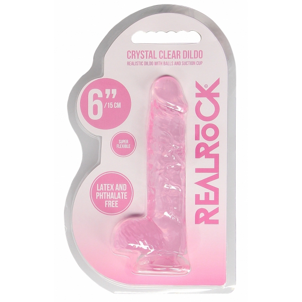 Dildo Crystal Clear 12 x 3cm Pink