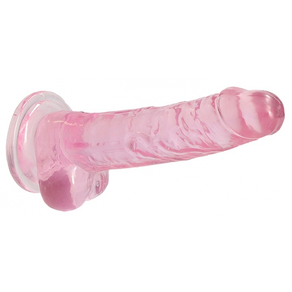 Kristalheldere Dildo 14 x 3.5cm Roze