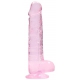 Dildo transparente 16 x 4cm Rosa