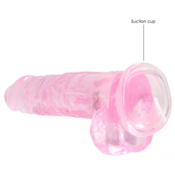 Crystal Clear Dildo 16 x 4cm Pink