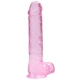 9" / 23 cm Realistic Dildo With Balls - Pink