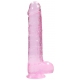 Dildo Crystal Clear 19 x 4.5cm Pink