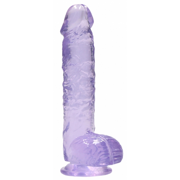 Dildo transparente 12 x 3cm roxo