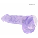 Kristalheldere Dildo 12 x 3cm Paars