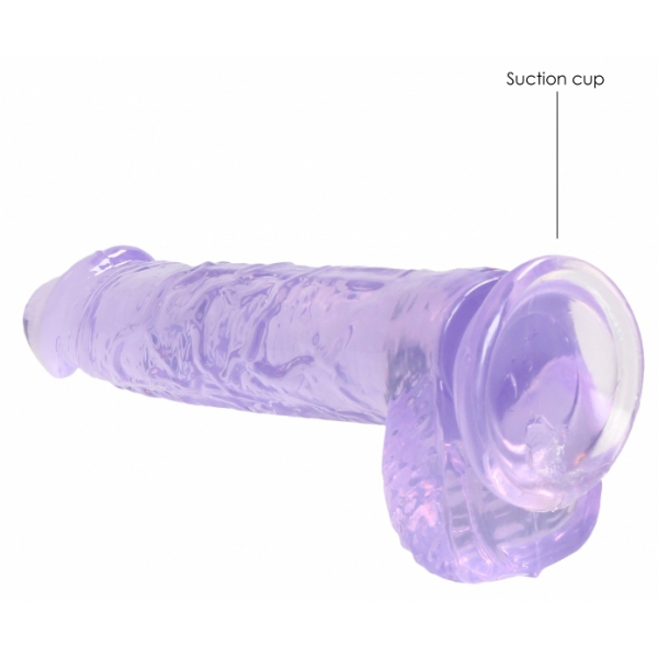 6" / 15 cm Realistic Dildo With Balls - Purple