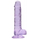 Crystal Clear Dildo 14 x 3.5cm Purple