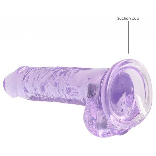 Dildo trasparente 14 x 3,5 cm viola