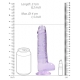 Dildo cristalino 16 x 4cm roxo