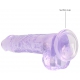 Crystal Clear Dildo 16 x 4cm Purple