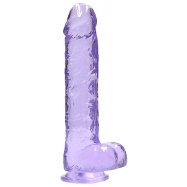 Crystal Clear Dildo 19 x 4.5cm Purple