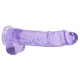 Dildo Crystal Clear 19 x 4.5cm Violett