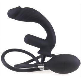 Inflatable and vibrating plug Infladick 14 x 3.5cm