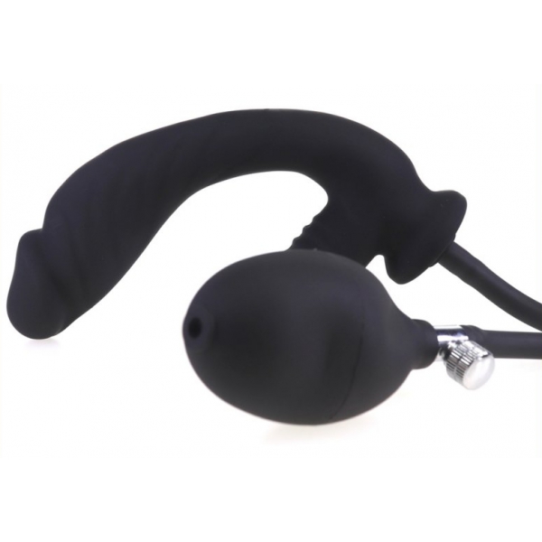 Inflatable and vibrating plug Infladick 14 x 3.5cm