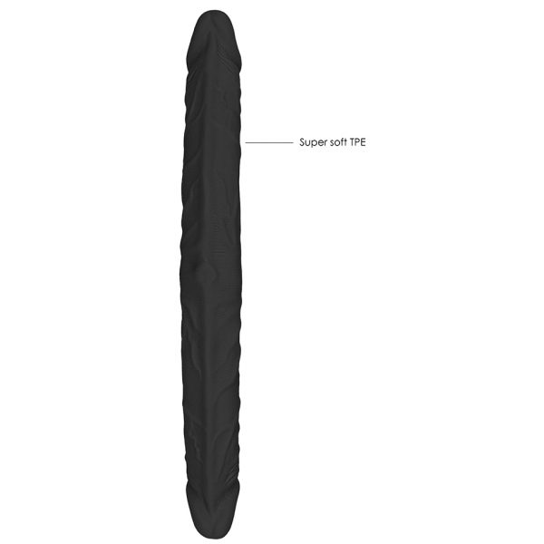 Realrock Dildo doppio 36 x 4,4 cm nero