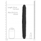 Realrock Dildo doppio 36 x 4,4 cm nero