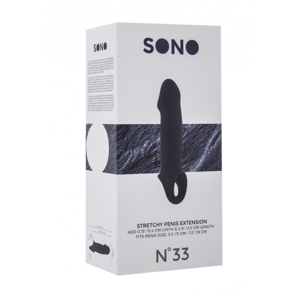 Lighty Penis schede Sonon N°33 - 11 x 3cm Zwart