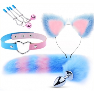 Kit Sm Mix Bondage Blue-Pink 4 pieces