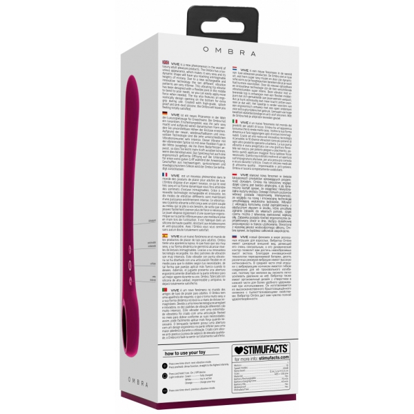 Stimolatore vibrante Ombra Vive 12 x 3,5 cm rosa