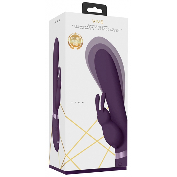 Aufblasbarer Vibro Rabbit Taka 22 x 6cm Violett