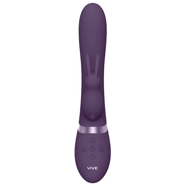 Vibro coelho Taka 22 x 6cm roxo