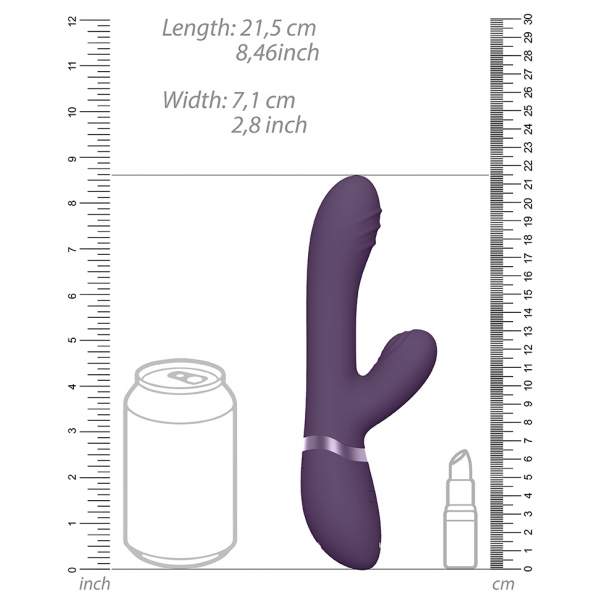 Vibro Rabbit Tani 22 x 3,5cm Morado