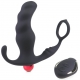 Anillo de pene y plug vibrador Knight 10 x 3,5cm