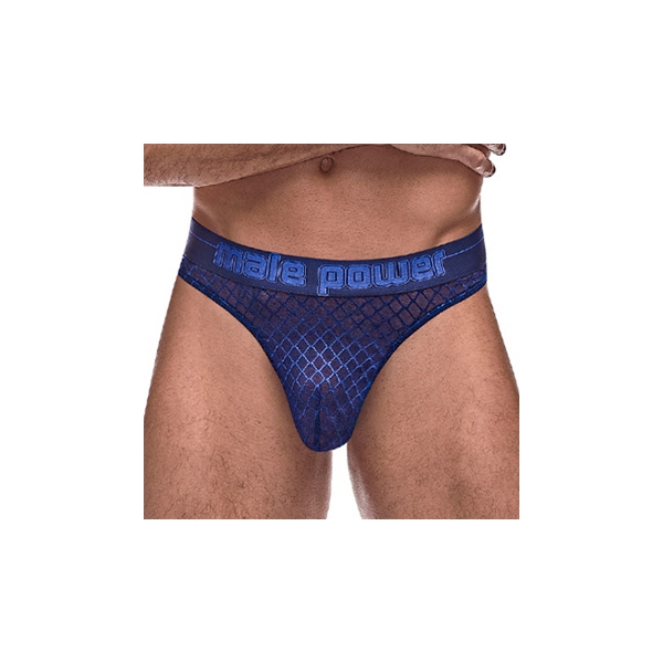 Thong DIAMOND MESH Blau