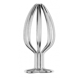 Hollow Stainless Steel Heart Anal Plug L