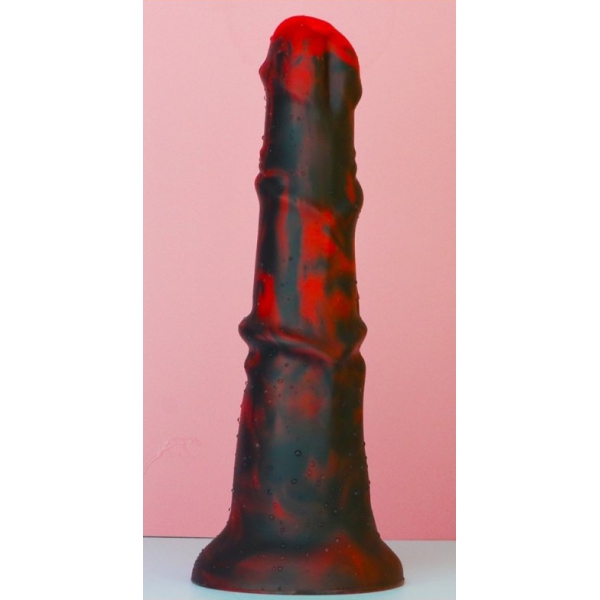 Dildo Dragon Zirg 22 x 5cm Nero-Rosso