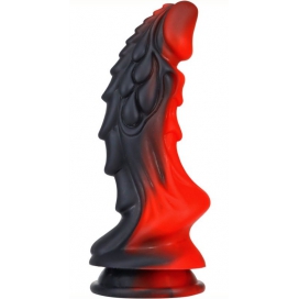 MONSTERED Dildo Dragon Zomay 18 x 6 cm nero-rosso
