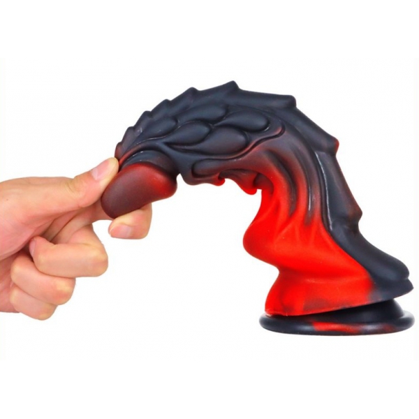 Dildo Dragon Zomay 18 x 6 cm nero-rosso