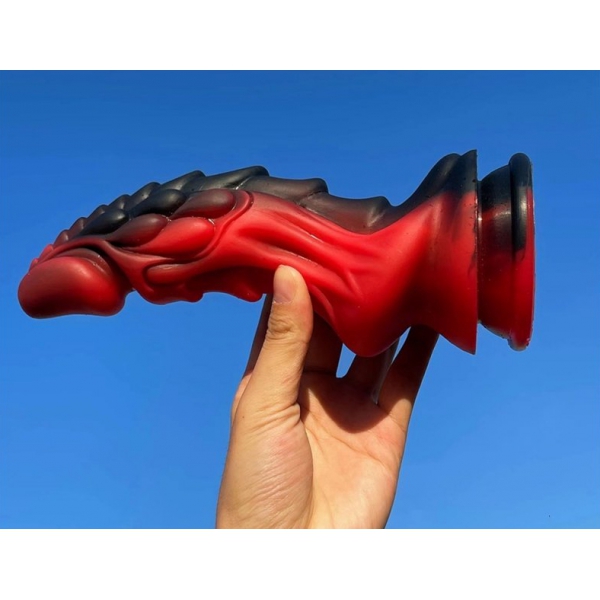 Dildo Dragon Zomay 18 x 6 cm nero-rosso