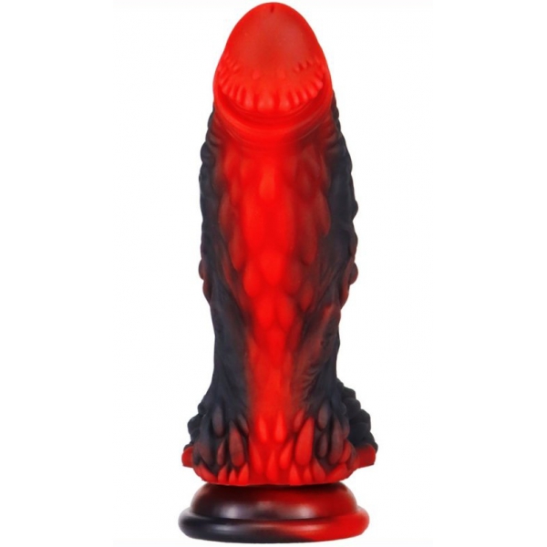 Dildo Dragon Yong 15 x 5,5 cm nero-rosso