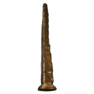 MetallicAnal Monster RattleSnake Dildo lungo 45 x 5,5 cm Oro