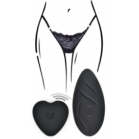 Remote controlled clitoris stimulator Panty Angel Black