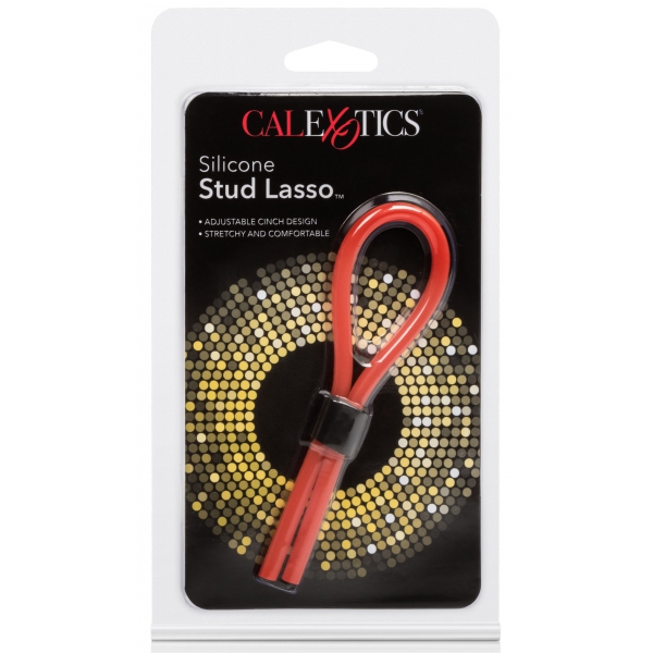 Cockring Stud Lasso Rood