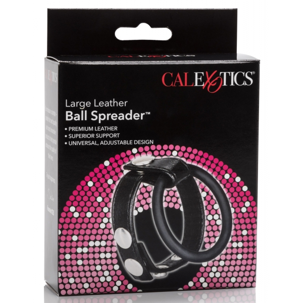 Large Leather Ball Spreader Black