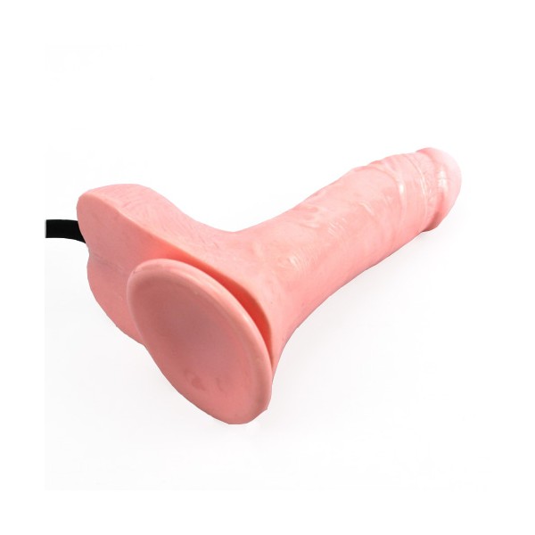 Roze opblaasbare dildo 15 x 3,5 cm